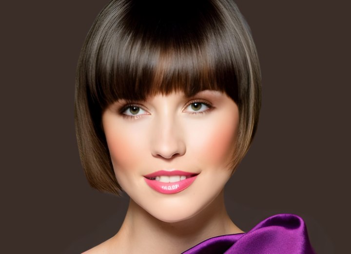 Kurze asymmetrische Frisur