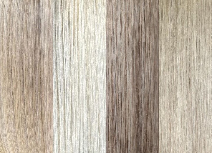 Blondes Haar mit verschiedenen Nuancen