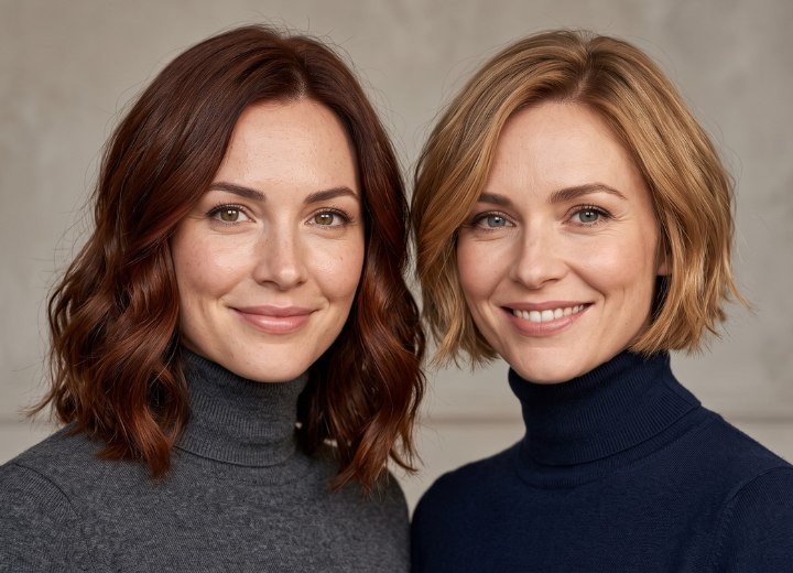 Frauen mit einer warmen Haarfarbe