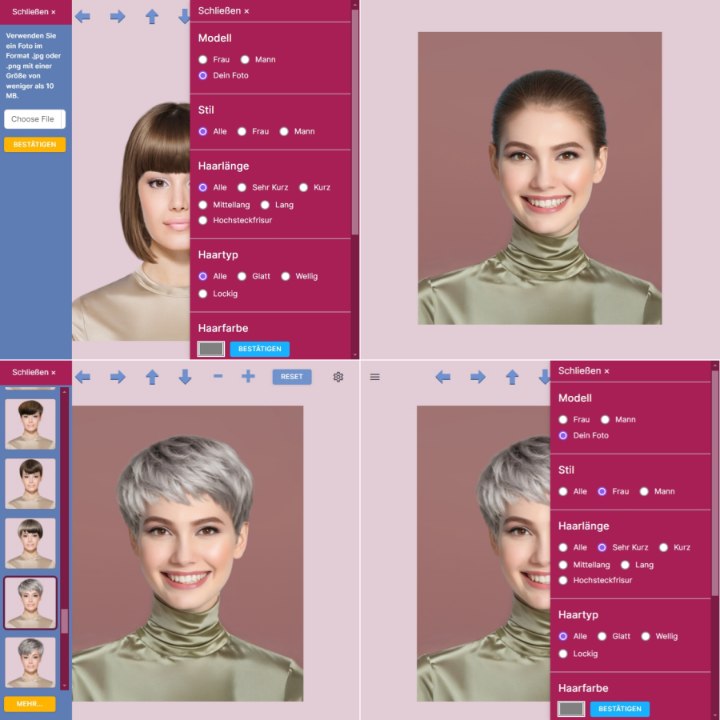 Wie man graue Haare auf einem Foto von sich selbst ausprobiert