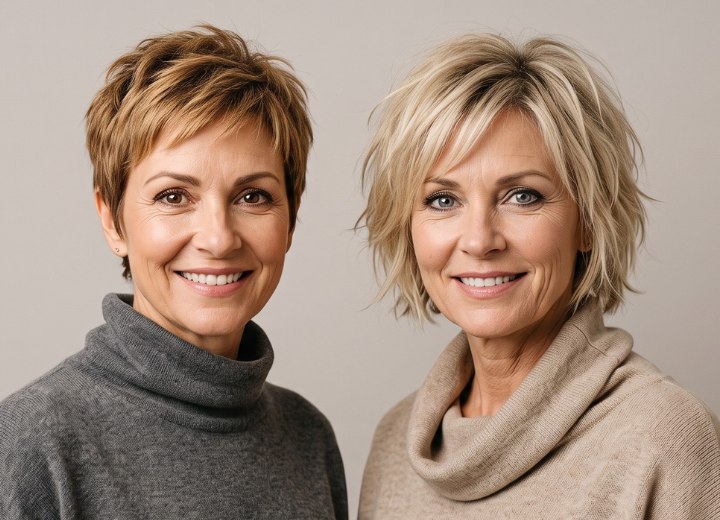 Haar-Styling, um eine reife Frau j&uuml;nger aussehen zu lassen