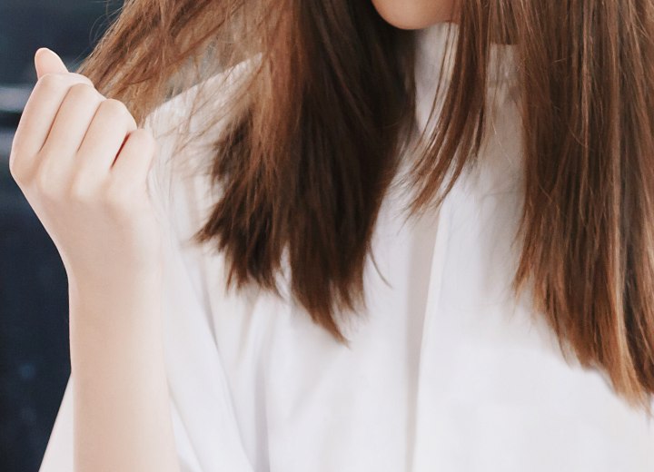 Langes Haar mit Spliss