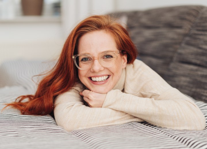 Rothaarige Frau