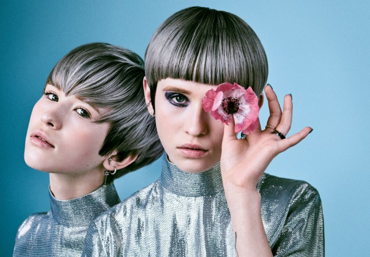 Pixie Schnitt für graues Haar