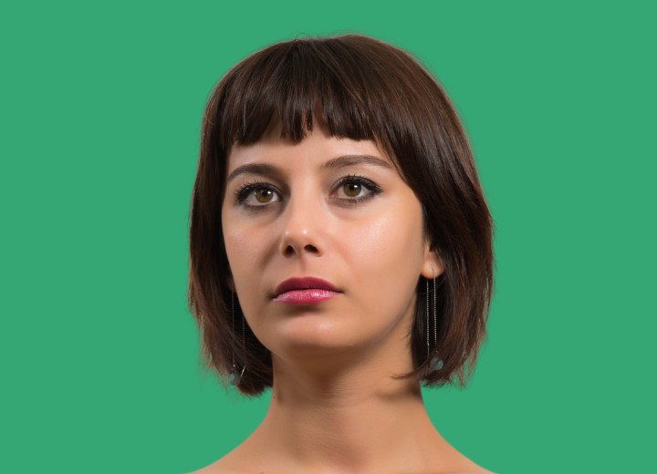 Frisur für ein langes Gesicht