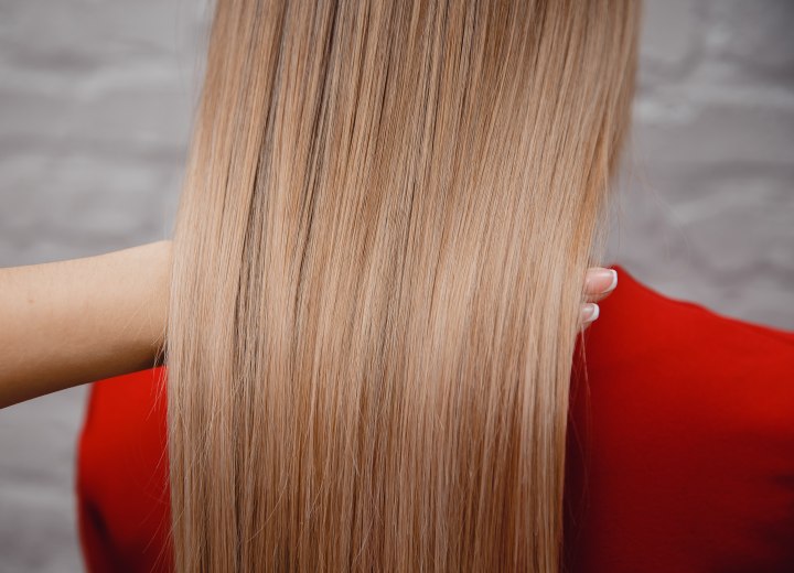 Geglättetem Haar