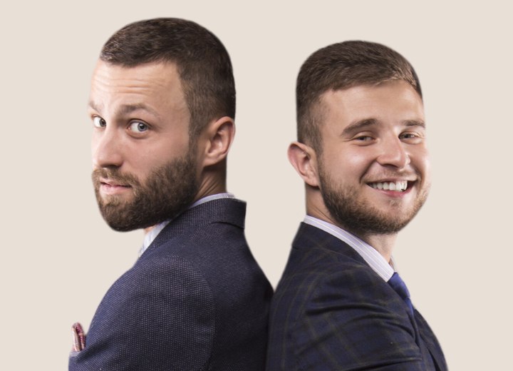 Männer mit kurzen Haaren