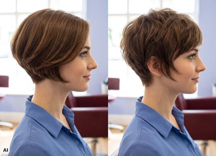 Kurzhaarfrisuren mit Fülle