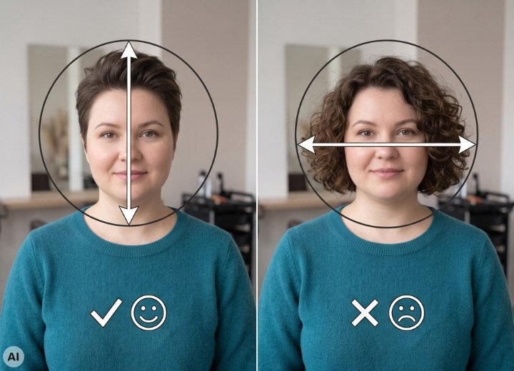 Kurzhaarfrisuren für eine Frau mit üppigerer Figur