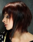 Frisur mit langem Seiten