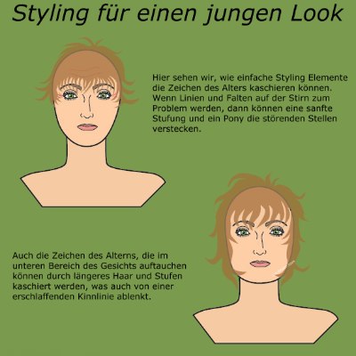 Frisur für eine reife Frau