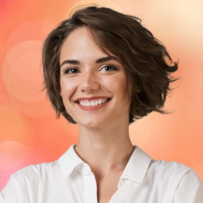 Frau mit einem kurzen Haarschnitt